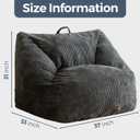MAXYOYO Bean Bag Chair, Floor Sofa with Handle, Bean Bag Chairs for Adults and Kids, Teens Living Room Bean Bag, Accent Sofa Chair with Pocket for Gaming Reading Relaxing