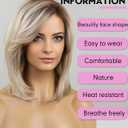 HAIRCUBE Shoulder Length Bob Wigs for Women Side Parting  Blonde, average