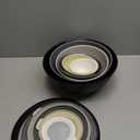 COOK WITH COLOR Mixing Bowls with TPR Lids - 12 Piece Plastic Nesting Set includes 6 Prep and Lids, Microwave Safe Bowl (Black Ombre)