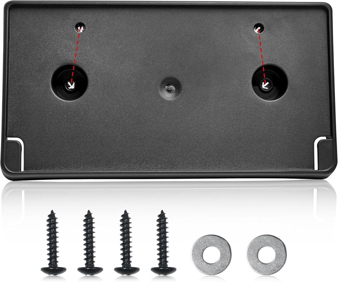 RED WOLF Front License Plate Bracket Fit for Ram 2019-2022 1500 TRX / 1500 Rebel, Replacement for OEM 68274219AD Textured CH1068153 Bumper Mounting License Plate Holder Cover Tag w/Screws