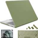 Case for 15" Microsoft Surface Laptop 5/4/3 with Metal Palm Rest ONLY Model: 1979/1953/1873/1872 (2022-2019), Plastic Hard Shell Case with Keyboard Cover & Screen Protector, Dark Olive Green