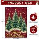 Artscope Merry Christmas Tree House Flag 28x40 Inch Double Sided, Seasonal Outdoor Winter Xmas Flag for Yard Farmhouse Holiday Decoration-Red