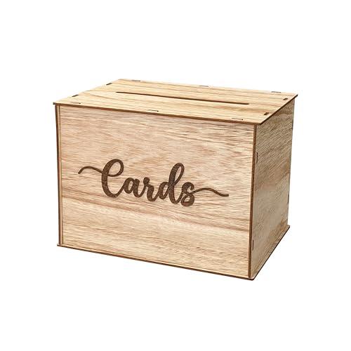 Rustic Wooden Card box 12"x 9"x 9" Card Box for Wedding Birthday Baby Shower Graduation Party