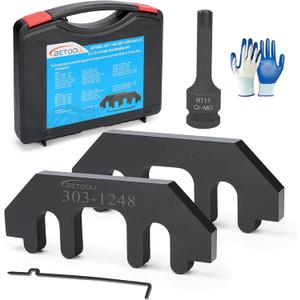 BETOOLL Camshaft Holding Tool - Timing Tool Kit - Timing Alignment Holder Tool Compatible with 303-1248 303-1530 Ford 3.5L & 3.7L 4V, with Cylinder Head Screw Removal Socket