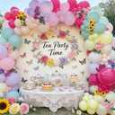 154Pcs Spring Wildflower Balloons Arch Garland Kit, Pastel Color Balloons for Flower Dasiy Floral Birthday Butterfly Tea Party Garden Baby Shower Decorations