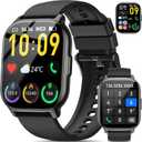 BP Doctor Smart Watch(Answer/Make Call),120+ Sport Modes Fitness Tracker with Sleep Heart Rate Monitor, Pedometer, IP68 Waterproof Fitness Watch for iOS Android (Black)