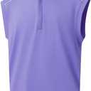 M MAELREG Golf Vests For Men Dry Fit Lightweight Moisture Wicking Performance Sports Breathable Golf 1/4 Zip Pullover Men (Large, Lavender)