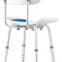 Dr. Kay's Adjustable Height Shower Chair Seat for Inside Shower, 350 lbs Heavy Duty Bathroom Stool for Bathtub, Safety Bath Bench with Backrest for Elderly and Disabled