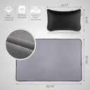 Elvasa Travel Blanket and Pillow Set  Compact Lightweight Throw for Train, Car  Small, Portable Fleece  Long Flight Must Haves  Airplane Comfort Kit  Multi-Use Quillow for Travel (Black)