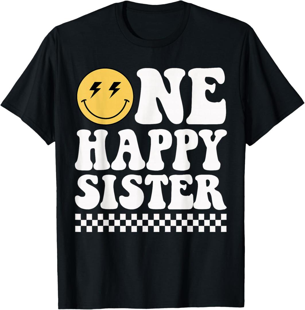 One Happy Dude Sister 1st Birthday Family Matching T-Shirt