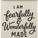 Evcprz Christian Nursery Wall Art Poster Hanger Frame, Church Nursery Decor, Fearfully and Wonderfully Made Bible Verse Hanging Canvas Prints Wall Art Decor, 12x16 Inch