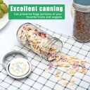 Flrolove Mason Jars 12 oz, Glass Jars with Airtight Lid,Canning Jars with Regular Lids and Bands 24 PACK, Ideal for Jam, Honey, Wedding Favors, Shower Favors, DIY Spice Jars