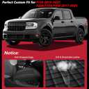 F150 Seat Covers 2015-2025 Front Pair, Truck Interior Sets with Lumbar Support Custom Fit for Ford F150 2015-2025, F250/F350/F450 2017-2025 Super Duty Crew Cab XLT XL Lariat Platinum, Black