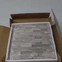 Peel and Stick Stone Tile, 5-Sheet Peel and Stick Stone Mosaic Backsplash 11.5" x 10.7" 3D Marble Look Backsplash Tiles for Kitchen Fireplace (Gray Mixed Tan)