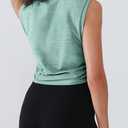 Women's Workout Tank Tops 2025 Summer Yoga Shirts Athletic Top Gym/Running Cropped Tank Tops (Green, S)