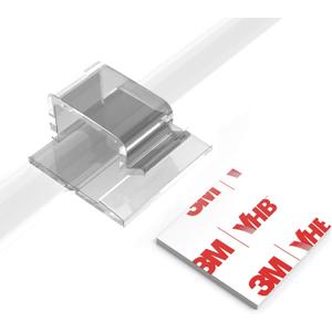 Cable Clips with Strong Self-Adhesive, XIAOXI R Shape Cable Management TV PC Wire Holder Sticky Tidy and Organizer Cord and Wires - 40 Pcs (Clear)