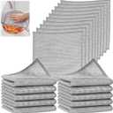 SINLAND Silver Mesh Dish Cloths Wire Dish Washing Rags Magic Cleaning Cloths Stainless Steel Metal Cloth for Dishes Sinks Counters Stove Tops Easy Rinsing 7.87x7.87 Inch 20 Pack