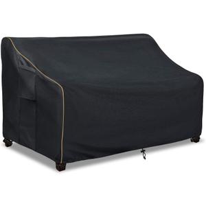 LSongSKY Patio 3-Seater Sofa Cover, Outdoor Couch Cover Fits up to 79W x 38D x 35H Inches, 100% Waterproof Heavy Duty Patio Furniture Covers, Black