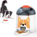 Potaroma Dog Puzzle Feeder Toy, Interactive IQ Training, Electronic Treat Dispenser, Automatic Rechargeable with Remote for Food Dispensing, All Breeds, 280ml Capacity