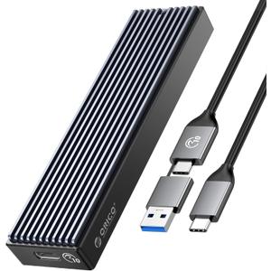ORICO M.2 NVMe SSD Enclosure, USB 3.1 Gen 2 (10 Gbps) PCIe External Adapter NVMe Case for 2230/2242/2260/2280 M.2 SSD up to 8TB, UASP Supported - M2PV