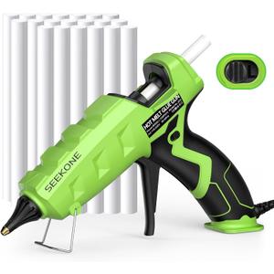 SEEKONE Full Size Hot Glue Gun, 60/100W Dual Power Large Glue Gun with 20 Pcs Premium Glue Sticks, High Temp Heavy Duty Industrial Glue Gun Kit for Quick Home Repairs, Arts, Crafts, DIY, Sealing