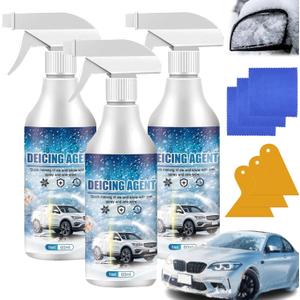 3PCS De - Icer for Car Windshield Defroster,Auto Windshield Deicing Spray, De-Icer Spray, Ice Remover Melting Spray Multi-Purpose Melters Winter Car Essentials for Fast Removing Snow, Ice and Frost