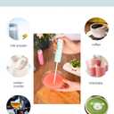 2 x Handheld Electric Formula Stirrer,Electric Milk Frothers,Handheld Drink Mixer (Pink)