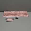 Wireless Keyboard and Mouse Combo, Full Size Compact Quiet Wireless Keyboard and Mouse Set 2.4G Ultra-Thin Sleek Design for Windows, Computer, Desktop, PC, Notebook, Laptop,Round Keys Pink