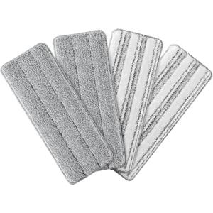 Microfiber Mop Pads, Reusable Mop Pads for Wood Floor, Compatible with JOYMOOP Mop and Bucket Set, Wet Pads Refill - 4 Pack