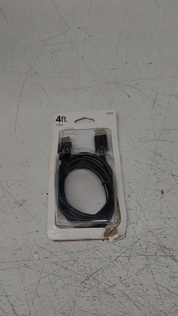 GE HDMI High Speed Ethernet Cable 4 Ft. - Black