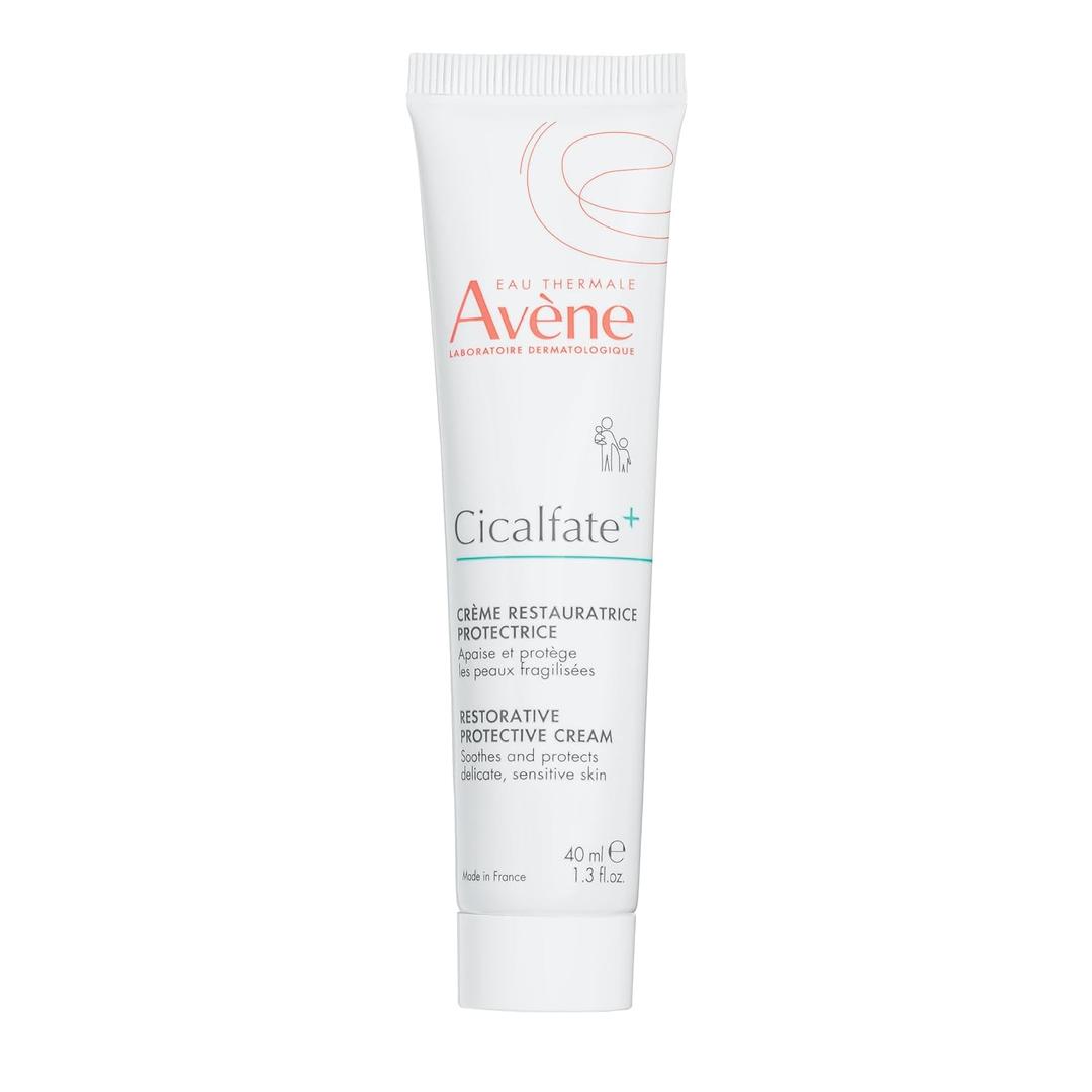 AVENE CICALFATE+ RESTORATIVE PROTECTIVE CREAM, FACE MOISTURIZER, FACE CREAM FOR SENSITIVE SKIN, HELPS RESTORE SKIN BARRIER, RESTORATIVE CREAM, SAFE FOR INFANTS, CHILDREN, AND ADULTS.