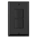 AIDA Single Pole Double Paddle Rocker Decorator Light Switch, 15 Amp Self-grounding Electrical Light Switches, Residential Grade, UL Listed (1 Pack, Glossy Black)