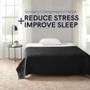 YnM Exclusive Weighted Blanket, Soothing Cotton, Smallest Compartments with Glass Beads, Bed Blanket for One Person of 140lbs, Ideal for Twin/Full/Queen Bed (48x72 Inches, 15 Pounds, Dark Grey)