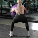 PriFasn No Front Seam High Waisted Leggings Tummy Control Workout Running Yoga Pants for Women (S)