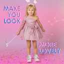 4 Pairs Crew Socks Ruffle - Fancy White Socks Cute For Women, White/Yellow/Blue/Pink