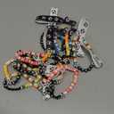 Zeyune 20 Set Soccer Bracelets Soccer Team Gifts Bulk Party Favors Stackable Clay Bead Adjustable Gifts Bracelets Inspirational Sports Cards for Team Players Adults Sports Party Favors