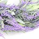 Lavender Wreath,11" Artificial Spring Wreaths for Front Door,Purple Flower Wreath with Green Leaves Farmhouse Wreath, for Home Wall Window Porch Garden Decor
