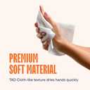 Industrial Paper Towels 10 x 800 White Roll Towels High Capacity Premium Quality (TAD Fabric Cloth Like Texture) Fits Touchless Automatic Commercial Towel Dispenser (Packed 6 Rolls), 6 Count