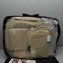 Beige Car Seat Covers Full Set, Breathable Leather Automotive Front and Rear Seat Covers & Headrest for Comfortable Driving, Compatible with Most Cars Sedans SUV Pickup Trucks (Front Pair&Rear, Faddish Beige)