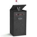 Recycling Bin for Kitchen 26 Gallon, Indoor Recycle Bin with Lid, 100L Recycle Trash Can, Large Recycling Bin for Home with Plastic Glass Metal Labels (Grey, 26 Gallon)