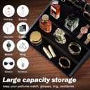 5-Tier Sunglasses Organizer, Sunglass Holder Stand Display Rack Holds 16 Pairs, Multi-Purpose Storage for Eyeglasses, Watches, Perfumes, For Desk, Dresser, Nightstand (Black)