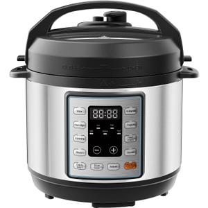 OLIXIS 10-In-1 Electric Pressure Cooker, 3 Quart Multi Cooker for Rice, Stew and Steam, Small Programmable Stainless Steel Pot with Slow Cook Function and Ceramic Inner Pot