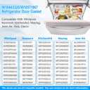 UPGRADED W10443320 W10571967 Freezer Door Gasket Compatible with Whirlpool Kitchenaid Kenmore Maytag Freezer Door Gasket WRF535SMBM00 Refrigerator Door Gasket (W10443320 Freezer Door Gasket)