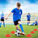 Kids Soccer Goals for Backyard Set - 2 of 4' x 3' Portable Soccer Goal Training Equipment, Pop Up Toddler Soccer Net with Soccer Ball, Soccer Set for Kids and Youth Outdoor Games, Sports, Play, Black