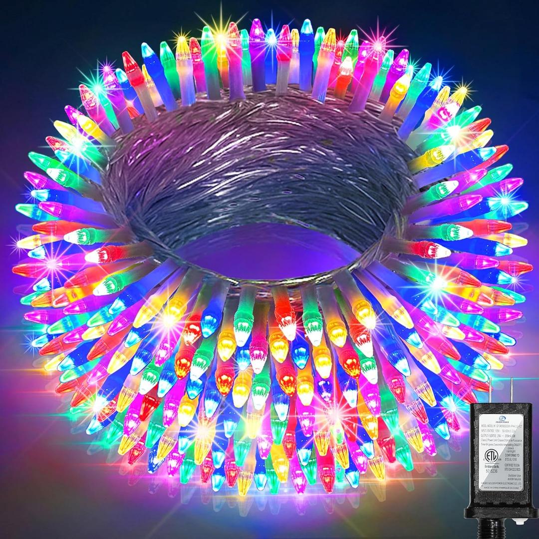 300LED 100FT Christmas String Lights, 8 Modes Fairy Lights Connectable, Indoor Outdoor String Lights with Timer & Memory for Christmas Tree Bedroom Yard Door Wedding Xmas Classroom Decor Multicolor