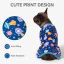 cyeollo Dog Pajamas, Soft Velvet Dog Pjs for Small Dogs, Cozy Pet Sleepwear Stretchy Puppy Onesie, Cute Pattern Doggy Jumpsuit, Comfy Dogs Clothes, Lightweight Doggie Jammies, Spaceship L