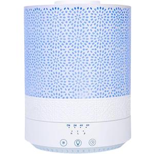BlueHills 2500 ML XL Essential Oil Diffuser Aroma Humidifier with Timer for Large Home Decor Baby Rooms Big Huge 2.5 L Capacity Long Run Color Changing Lights Decorative Design High Mist White- F002 (2500ml-f002)