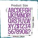 3 x Fxiaoy 10 Sheets 470 pcs Vinyl Letters Stickers Numbers Decals,Self-Adhesive Alphabet Number Stickers Kit for Mailbox, Signs, Cars, Trucks, Home, Window, Door,Notebook (Purple, 2 inch)