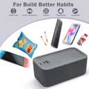 Lockable Storage Box, Small Lock Box with Combination Code for Phone/Medicine Safe/Food Home/Refrigerator/Office/Personal Items/Travel/Gift,9.25 x 5.04 x 3.62