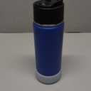 koodee Insulated Water Bottle, 18 oz Stainless Steel Vacuum Wide Mouth Sports Water Bottle with Leak Proof Straw Lid (Navy)